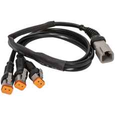 Forgreningskabel Dtp med tre stik til komplekse systemer.