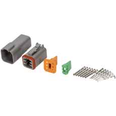 6-Pin kontakt fra Deutsch til komplekse elektriske installationer.