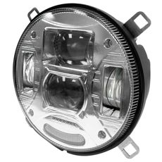 Rund LED-forlygte, 132mm, egnet til MF og JD.