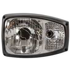 Venstre forlygte med bagbeslag 150X225mm, designet til robust brug.