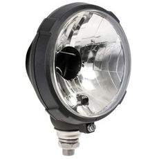 H4 rund forlygte 161mm med plasticbund, perfekt til belysning i marker.