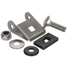 Robust monteringsbeslag til arbejdslampe, giver stabil og sikker montering.