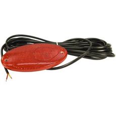 Oval rød LED positionslys til 12V, ideel længde på 5 meter.