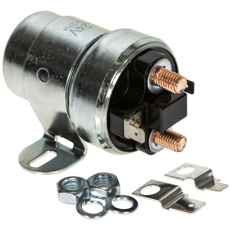 Solenoid 24V 50A med 4-polet forbindelse til traktorer og landbrugsmaskiner.