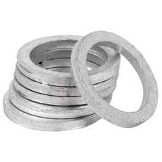 Sæt med 6 stykker olierørsbrikker i aluminium, dimension 8X11X1, perfekt til reparationer.