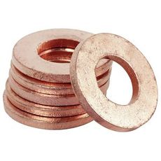 Sprøjtebrikker i kobber, 10x20x2 mm, pakke med 6 stykker.