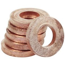 Kobberbrik Cu med målene 20x10x3mm, 6 stykker til effektive tætninger.