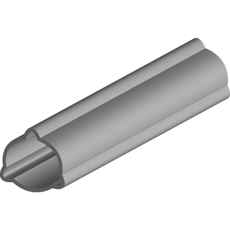 Ydre trekantsprofillrør 63mm, 1 meter, perfekt til brug i byggeri og tunge strukturer.