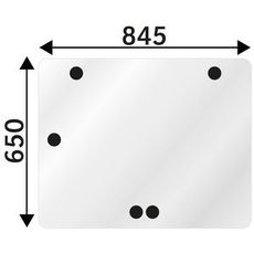 Bageste rude til Cih XL, ideel til at erstatte beskadigede ruder.