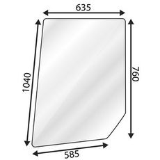 Dørrude til Valmet 505-905, fås i højre og venstre alternativer.