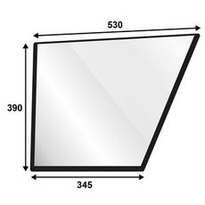 Nedre dørglas til Valmet Valtra A-Serie, holdbar og perfekt pasform.