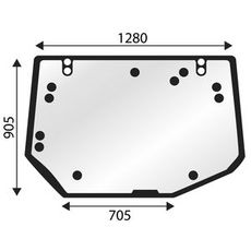 Bagrude nedre til Valtra N-T Serie, giver øget sikkerhed og synlighed.