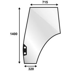 Dørrude til Valtra N-T Serie, giver fremragende udsyn og beskyttelse.