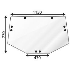 Bagrude øvre til John Deere 6000-serien, sikrer optimal udsyn og holdbarhed.