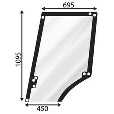 Dørrude øvre John Deere Venstre-Høj Mc1 Cc2, perfekt pasform og holdbarhed.