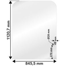 Øvre forrude for Hitachi Zx-3, tilbyder effektiv beskyttelse og godt udsyn.