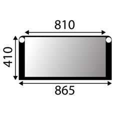 Forrude Volvo EC15-ECR38 nedre