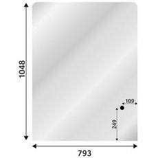 Øvre forrude for Nh Kobelco Sr, sikrer klart udsyn.