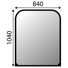 Forrude Case Kobelco NH 2010- øvre