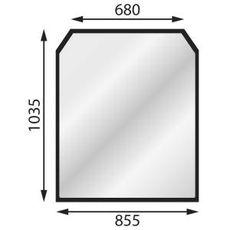 Forrude for Jcb teleskoplæsser 530-540, robust design, beskytter føreren.
