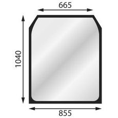 Forrude for Jcb teleskoplæsser 526-550, sikkerhedsglas og holdbar konstruktion.