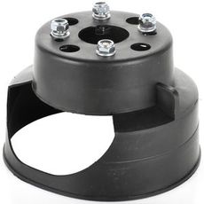 Beskyttelseskegle af plast, designet til at give synlig sikkerhed i arbejdet.