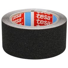 Skridsikringstape i sort, 5/50mm, for sikkerhed på glatte overflader.