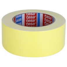 Gul stoftape PE 4688 fra Tesa, 25/50mm, ideel til mærkning og reparationer.