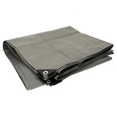 Grå presenning 8x12 meter, 160 gram/m2, ideel til afdækning og beskyttelse.