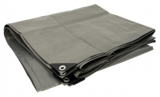 Grå presenning 12X15M 160G/M2, holdbar og beskyttende i alt slags vejr.