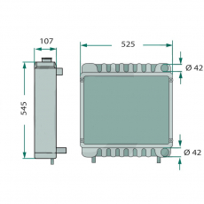 Køler Valmet Valtra, vigtigt for at holde motoren kølig.