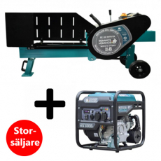 Brændekløver 8 Ton KS 8TKE med inverter generator, til kraftfuld og fleksibel brændeflækning.