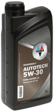 AUTOTECH SYN-ULTRA LL 5W-30 motorolie, optimeret for motoreffektivitet.