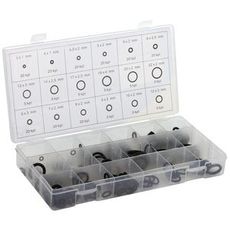 Sæt med 225 O-Ringe, perfekte til alle typer tætninger og applikationer.