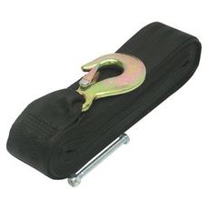 Kraftig winch wire 50x7500mm med krog til tunge løft og træk.