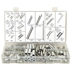 Fjeder sortiment 200-Dele, et komplet sæt af fjedre til forskellige behov.