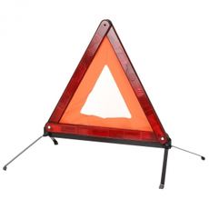 Reflekterende advarselstrekant til bil, vigtig for vejsikkerhed.