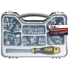 Sæt med 50 slangeklemmer for at sikre holdbare og robuste slangeforbindelser.