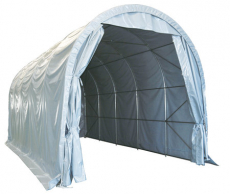 Grå presenning til garagetelt, 450 gram/m2, robust beskyttelse mod vejr.