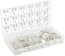 Sæt med 450 aluminiumsskiver, ideelle til forskellige forbedrings- og reparationsprojekter.