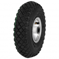 Dæk med fælg 3.00X4, 4PR HD glideleje, perfekt til forskellige anvendelser.